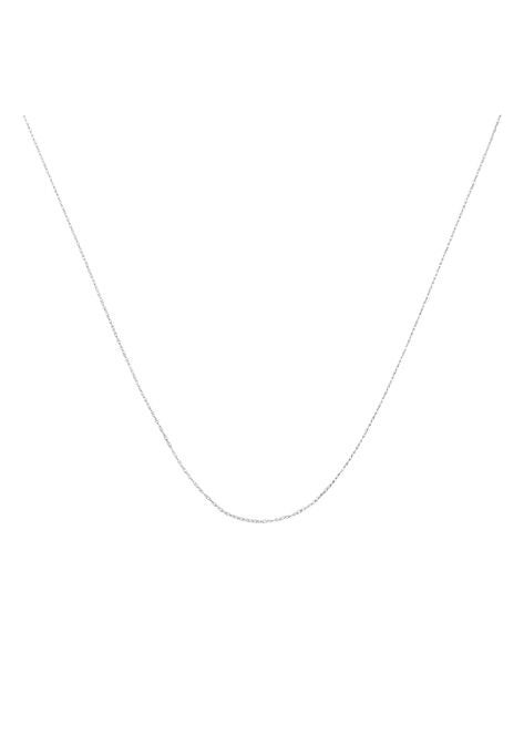 Solid White Gold Rope Chain Necklace Unisex 18", WHITE, hi-res image number null