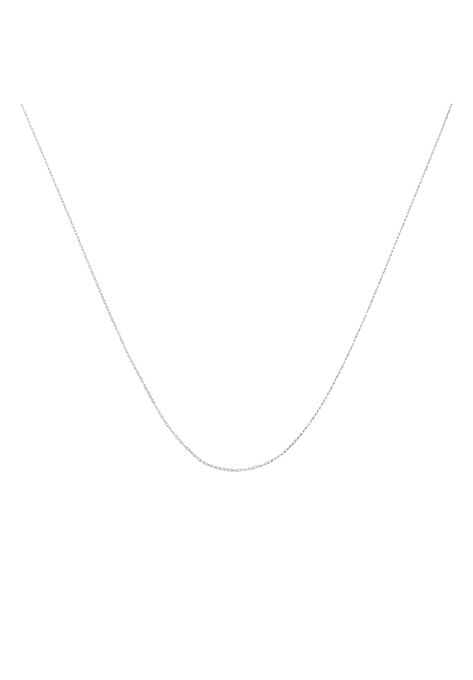 Solid White Gold Rope Chain Necklace Unisex 18", WHITE, hi-res image number null