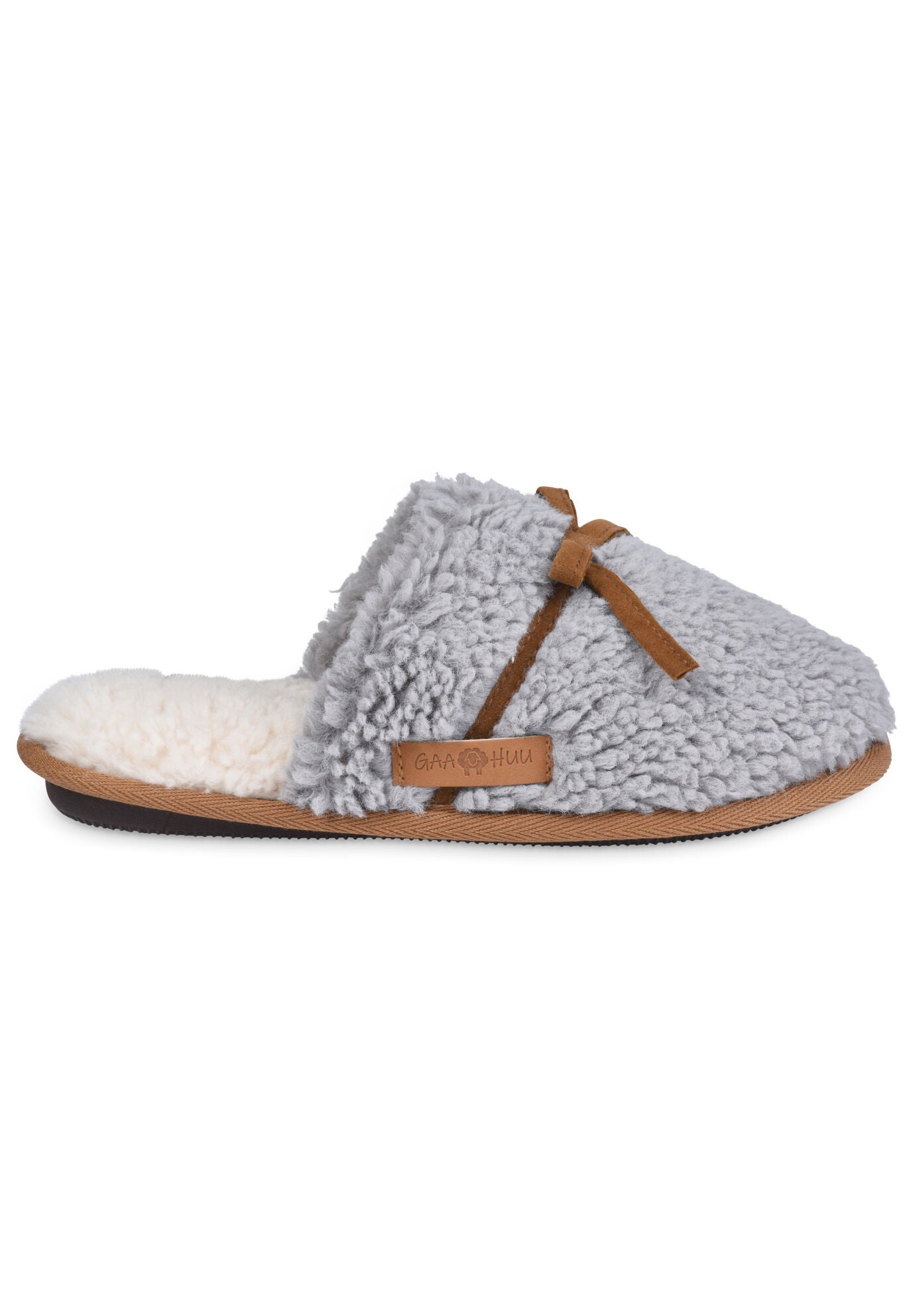 Berber Faux Suede Tie Scuff Slipper, , alternate image number 4