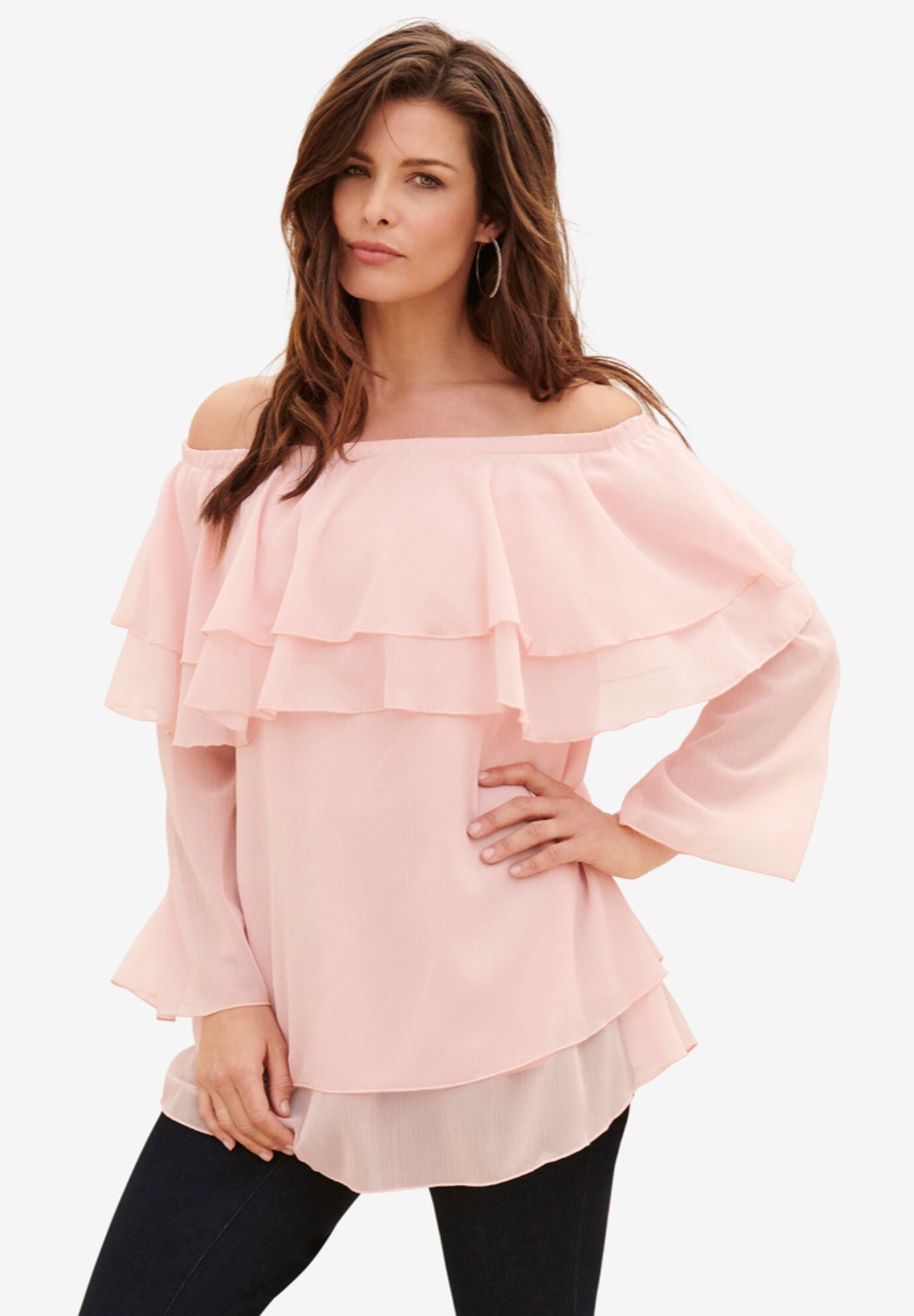 Roamans cold sales shoulder tops