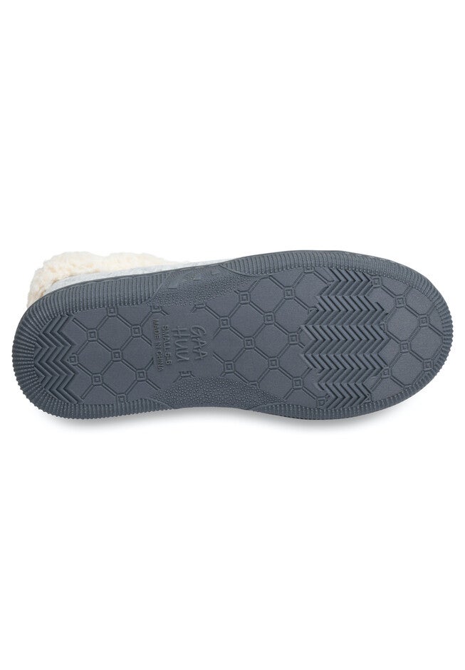 Quilted Jersey Elastic Front Slipper Boot Slippers, , alternate image number null