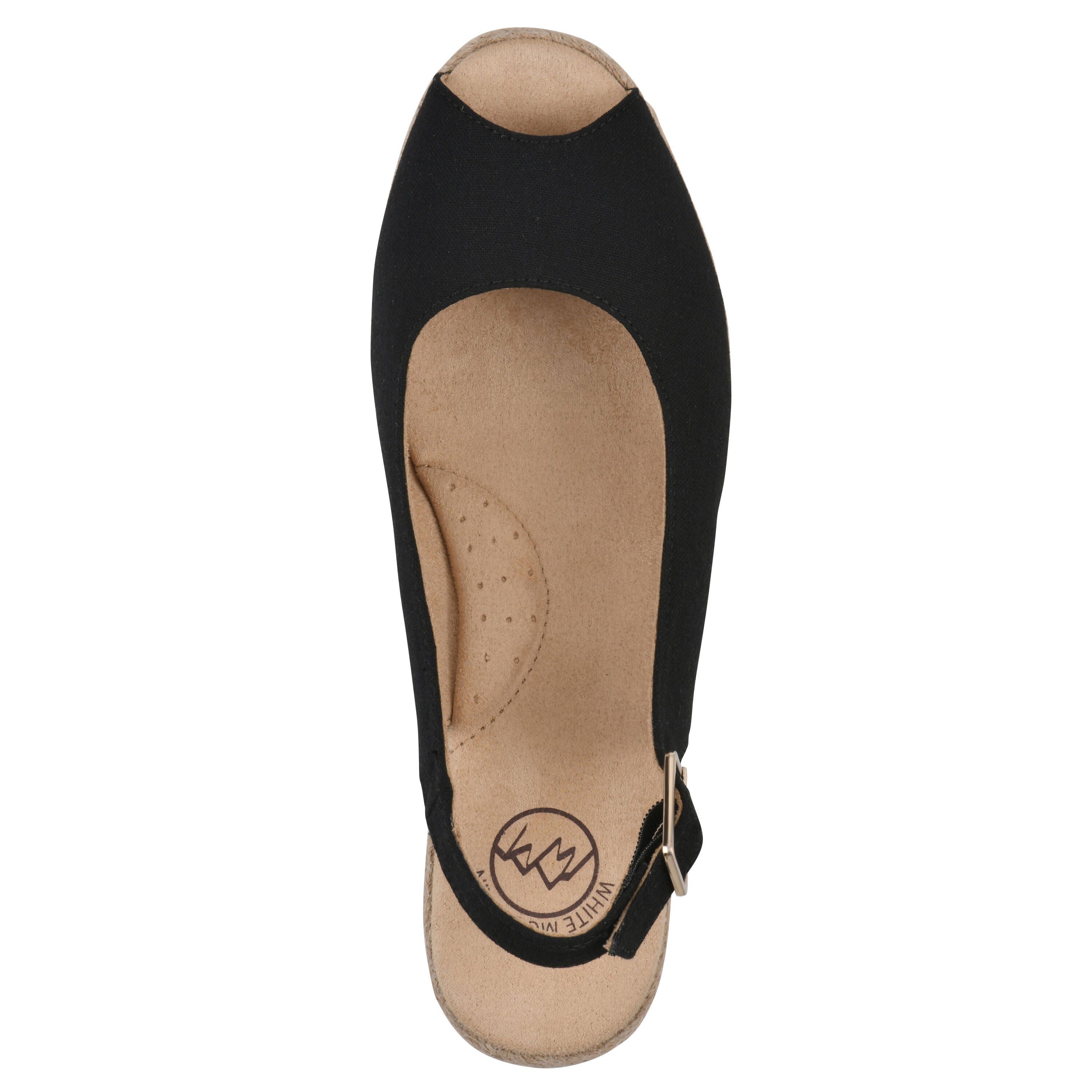 Maize Espadrille Wedge Sandal, BLACK FABRIC, alternate image number 4