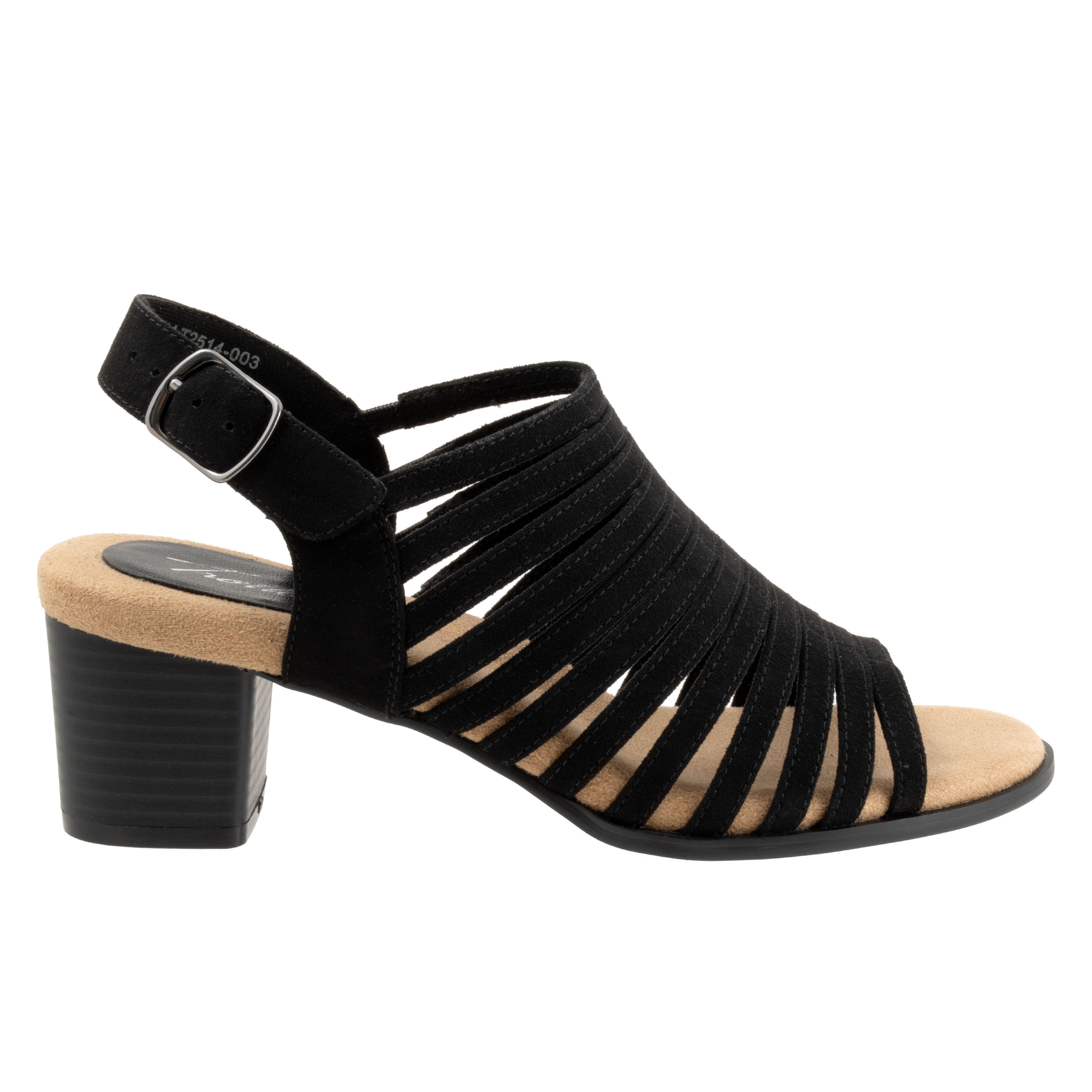 Midge Sandal, BLACK SUEDE, alternate image number 4