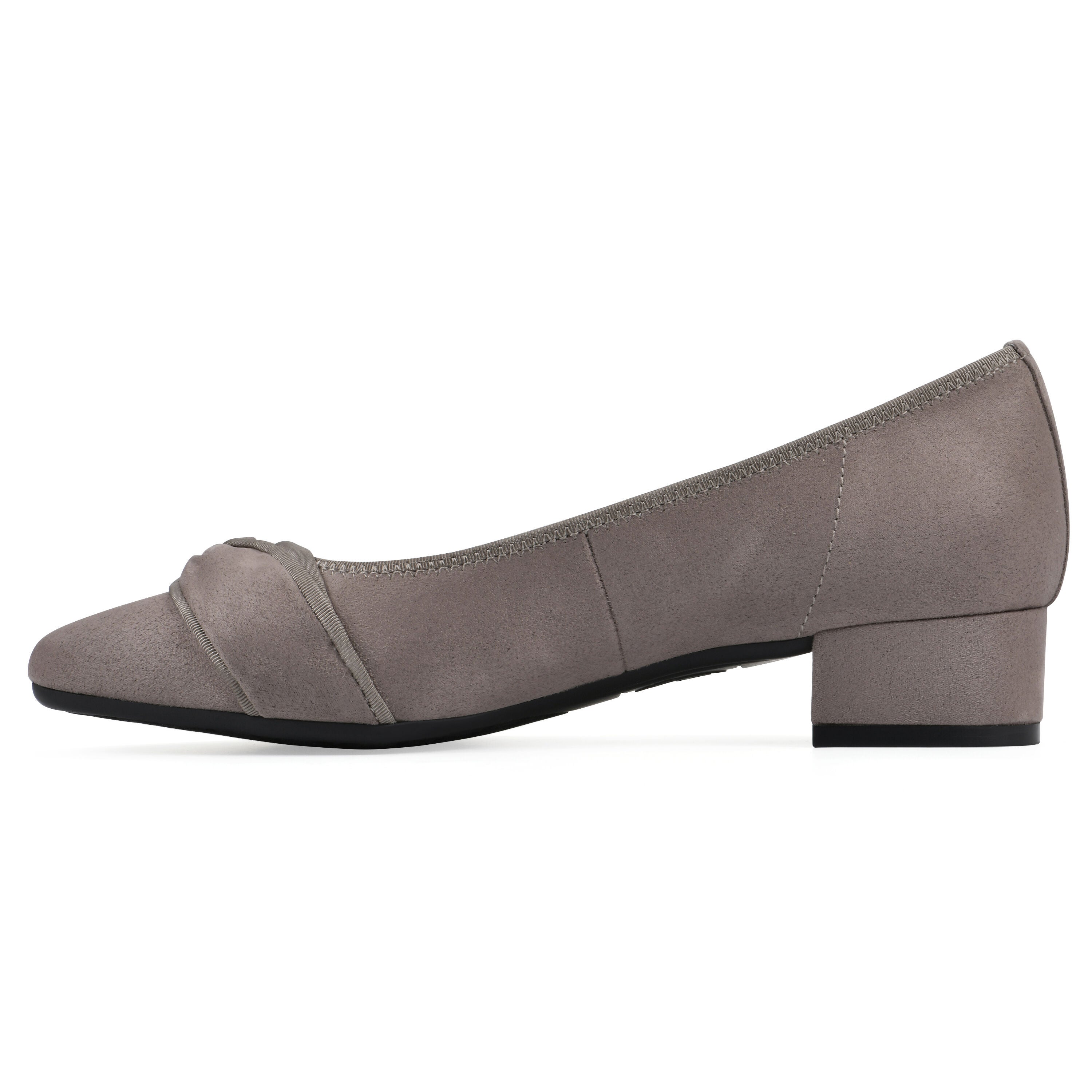 Bordeaux Low Block Heel, TAUPE FABRIC, alternate image number 3