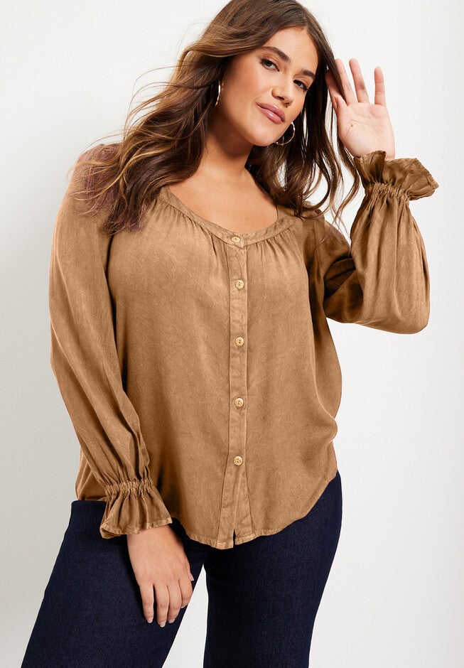 Sweetheart Acid Wash Top, , alternate image number null
