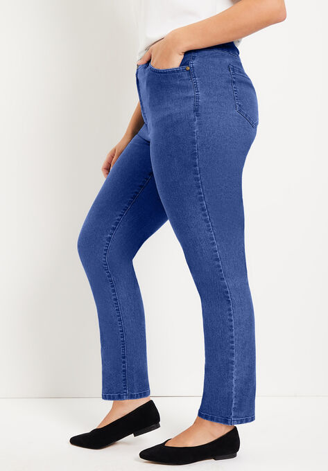 Curvie Fit Straight-Leg Jeans, , alternate image number null