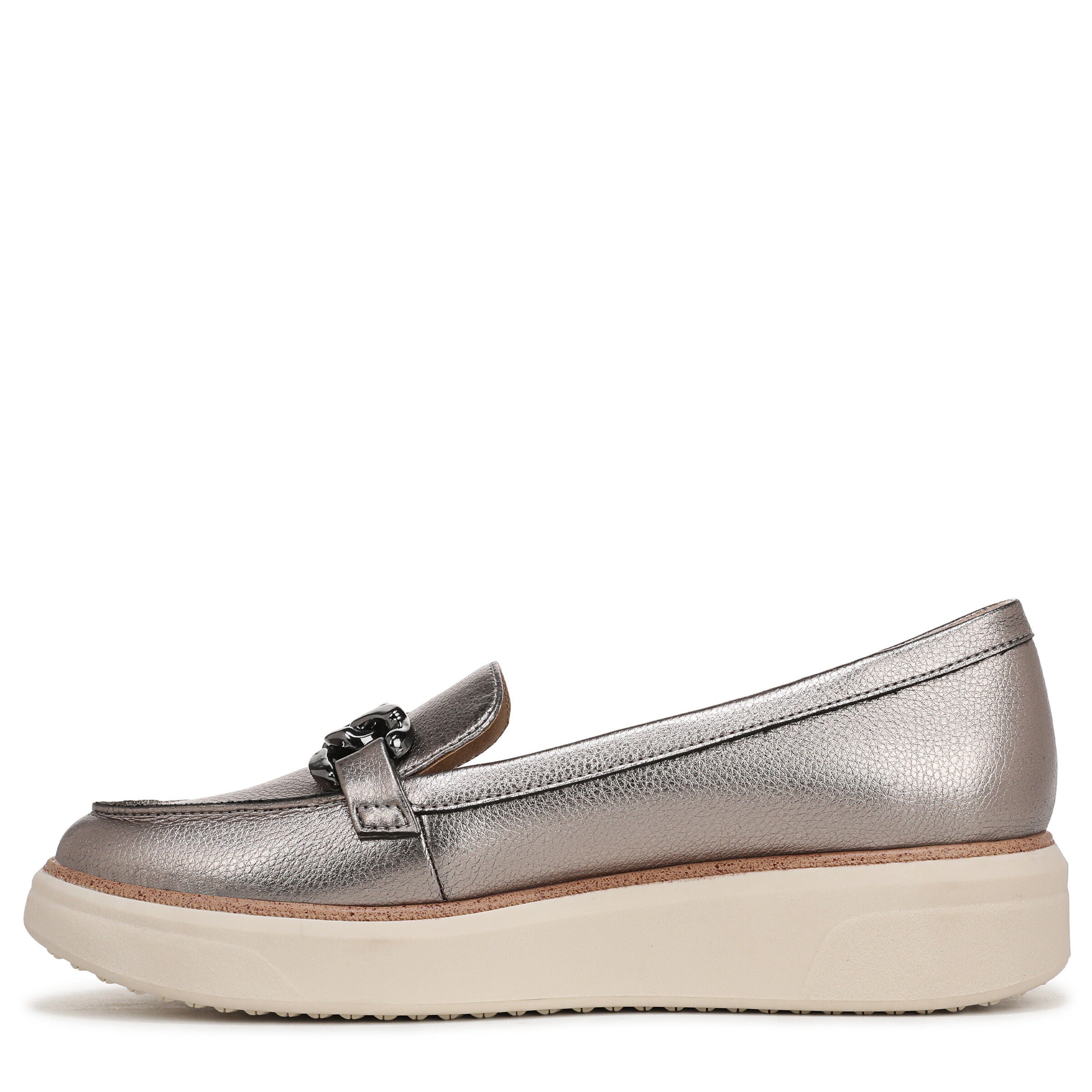 Chelsea Bit Platform Loafter, PEWTER GREY LEATHER, alternate image number 5