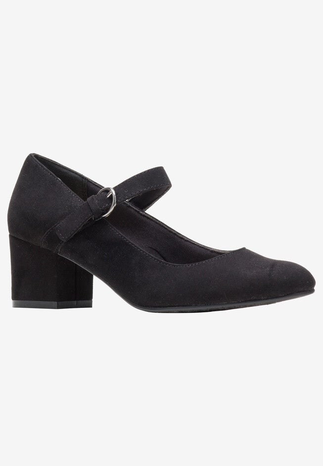 Dustie Pump , BLACK FAUX SUEDE, hi-res image number null