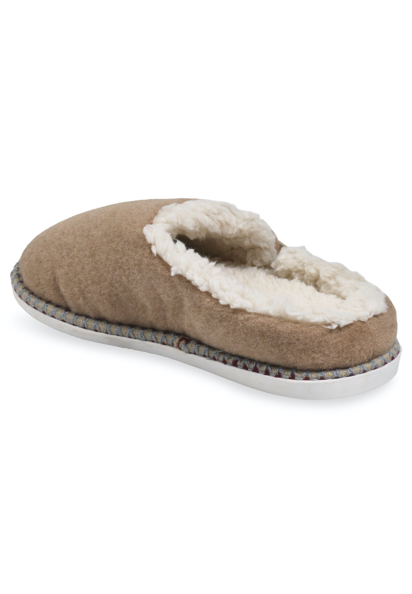 Faux Wool Felted Clog Slippers, , on-hover image number 1