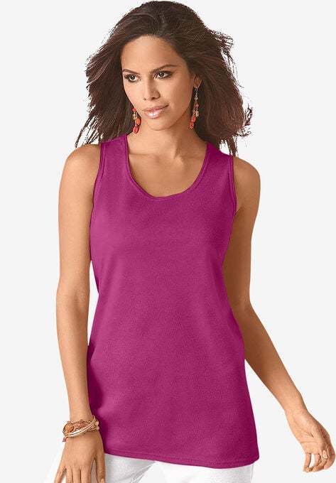 Scoopneck Tank, RASPBERRY, hi-res image number null