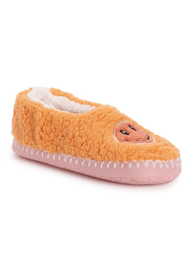 Women'S Sherpa Smiley Ballerina Slipper, MANGO, hi-res image number 0