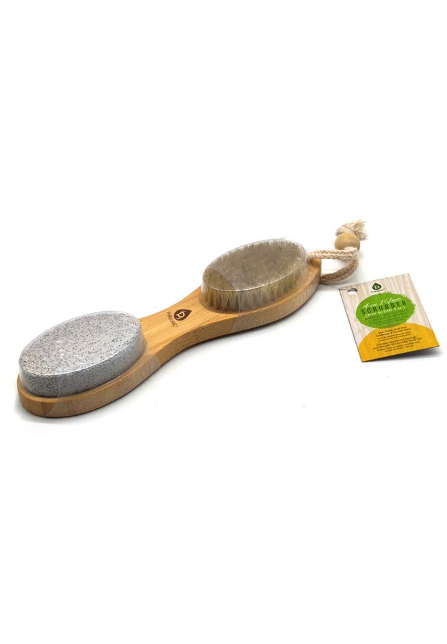 4 In1 Foot Scrubber Bamboo Handle & 4 Unique Surfaces, , on-hover image number 1