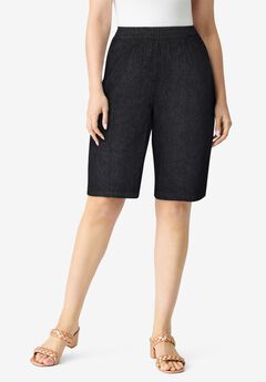 Plus Size Pull On Bermuda Shorts