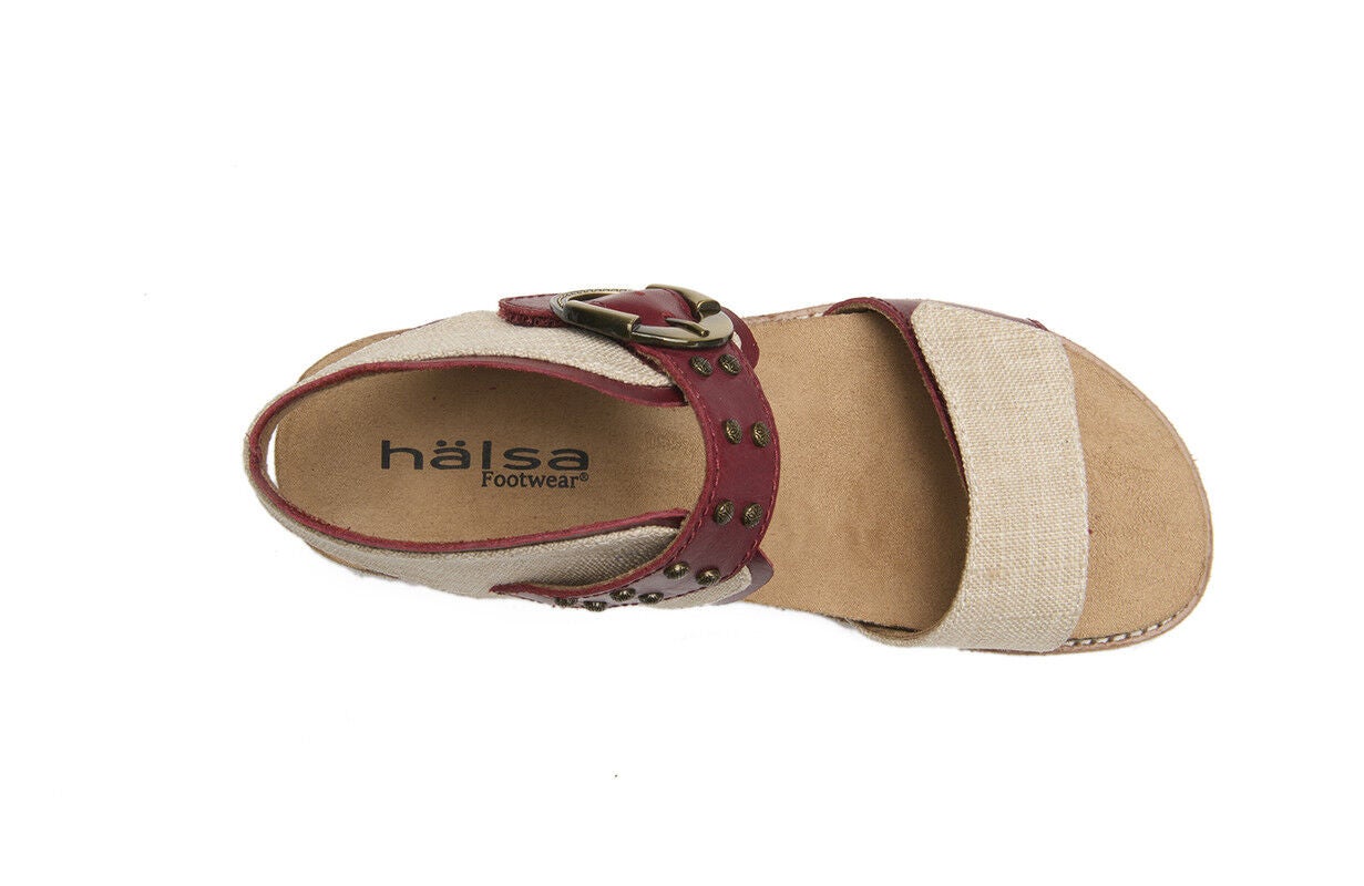 Bari Cork Bottom Sandal, RED, alternate image number 3