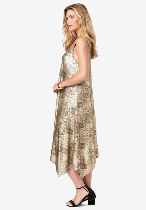 Metallic 2-Piece Jacket Dress, , alternate image number null
