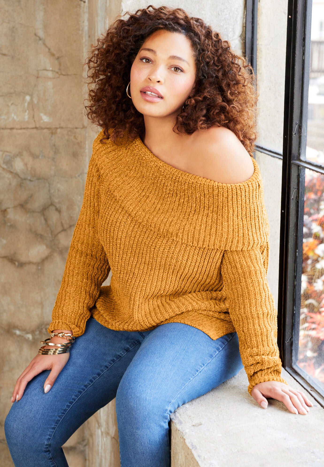 Chenille Off The Shoulder Sweater Catherines
