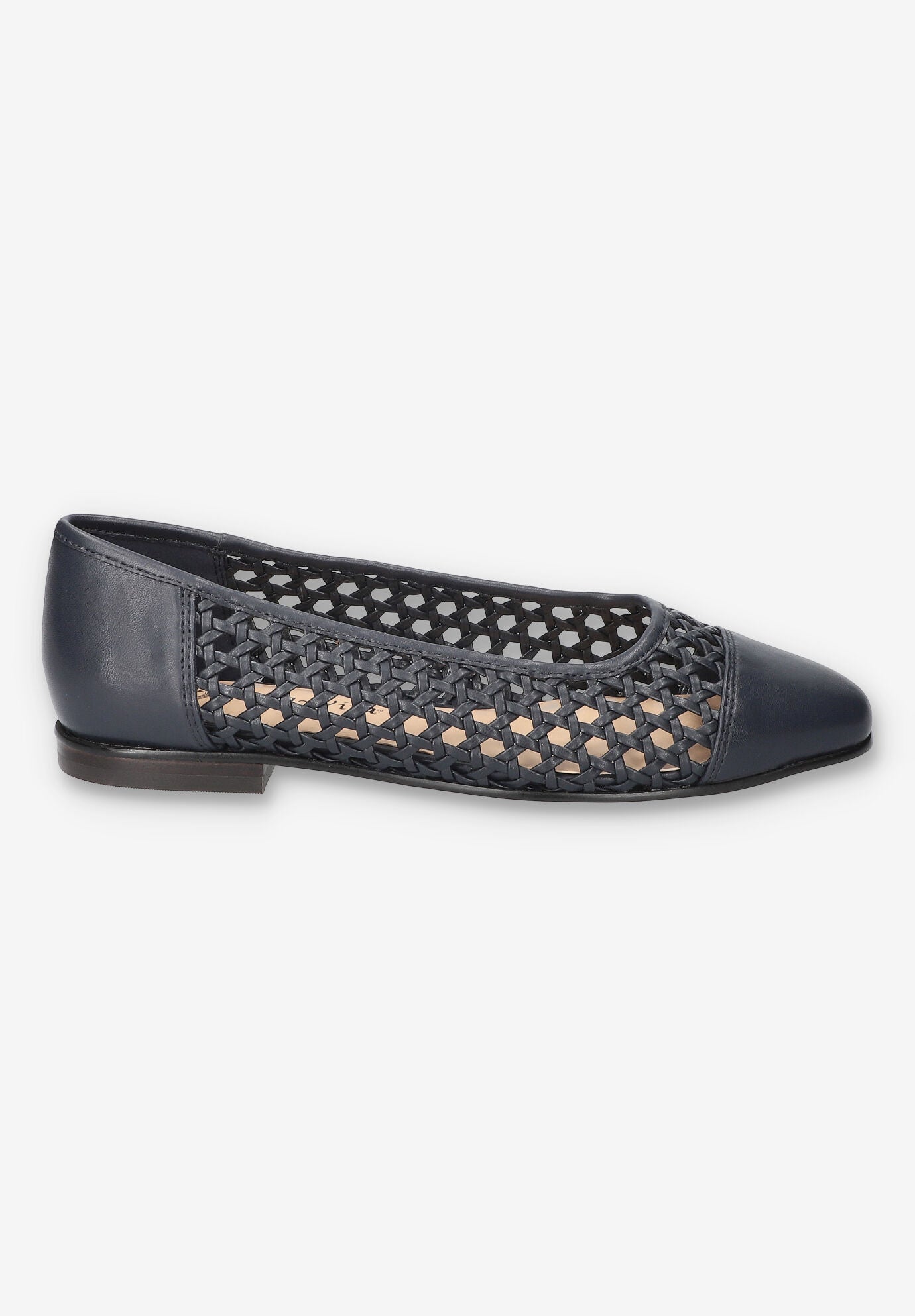 Beloved Square Toe Flat, NAVY, alternate image number 2