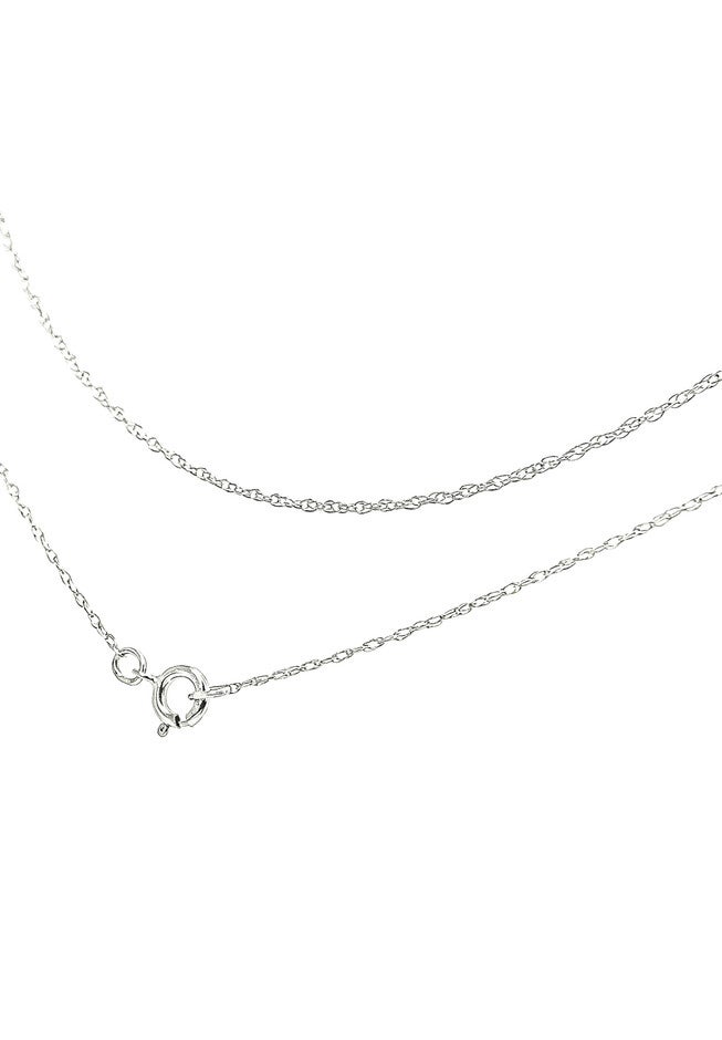 Solid White Gold Rope Chain Necklace Unisex Chain 20 inches, , alternate image number 2