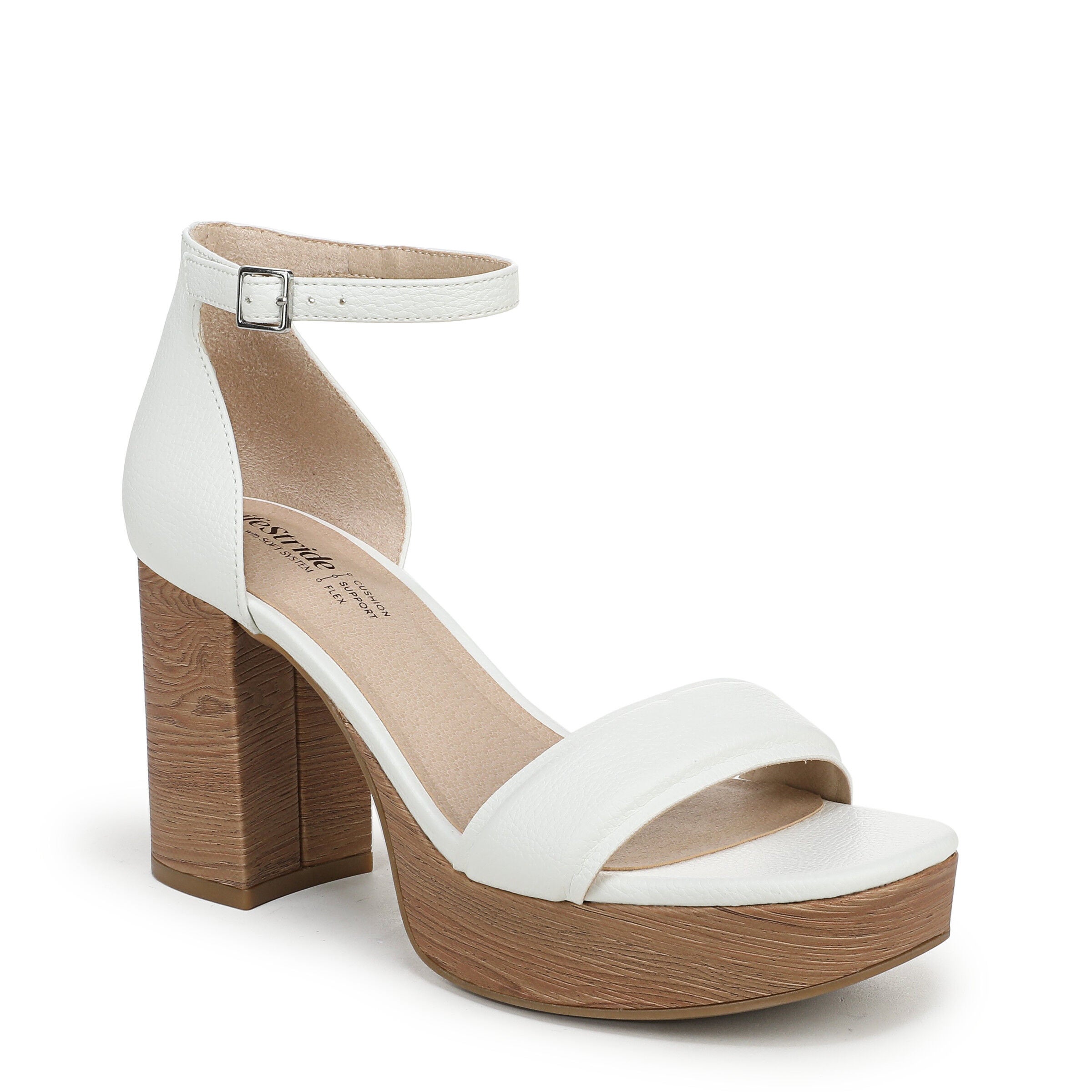 Ashland 2 Block Heel Sandal, WHITE, hi-res image number 0