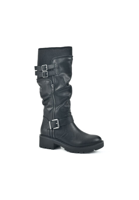 Deepest Tall Calf Boot, BLACK SMOOTH, hi-res image number null