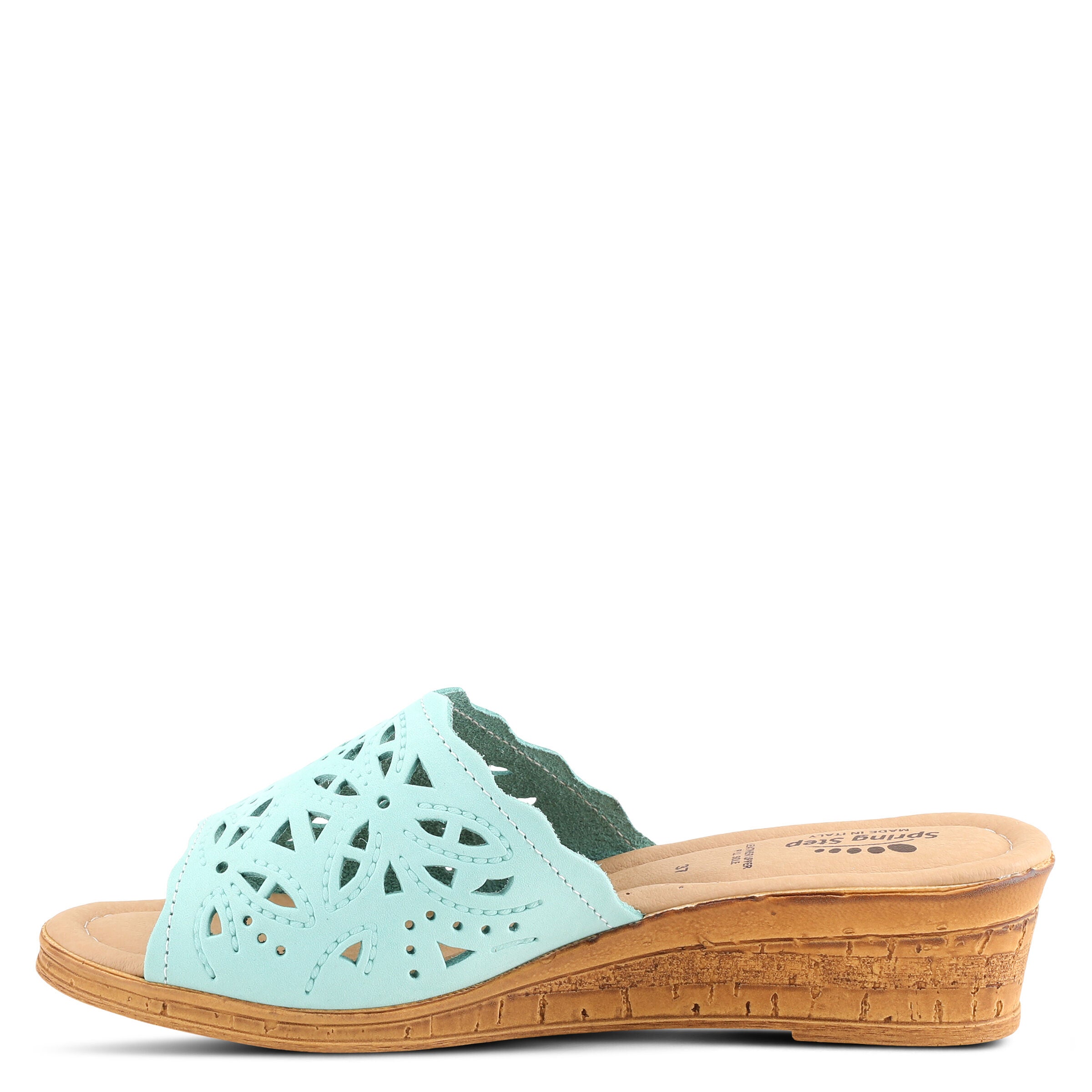 Estella Sandal, MINT GREEN NUBUCK, alternate image number 2