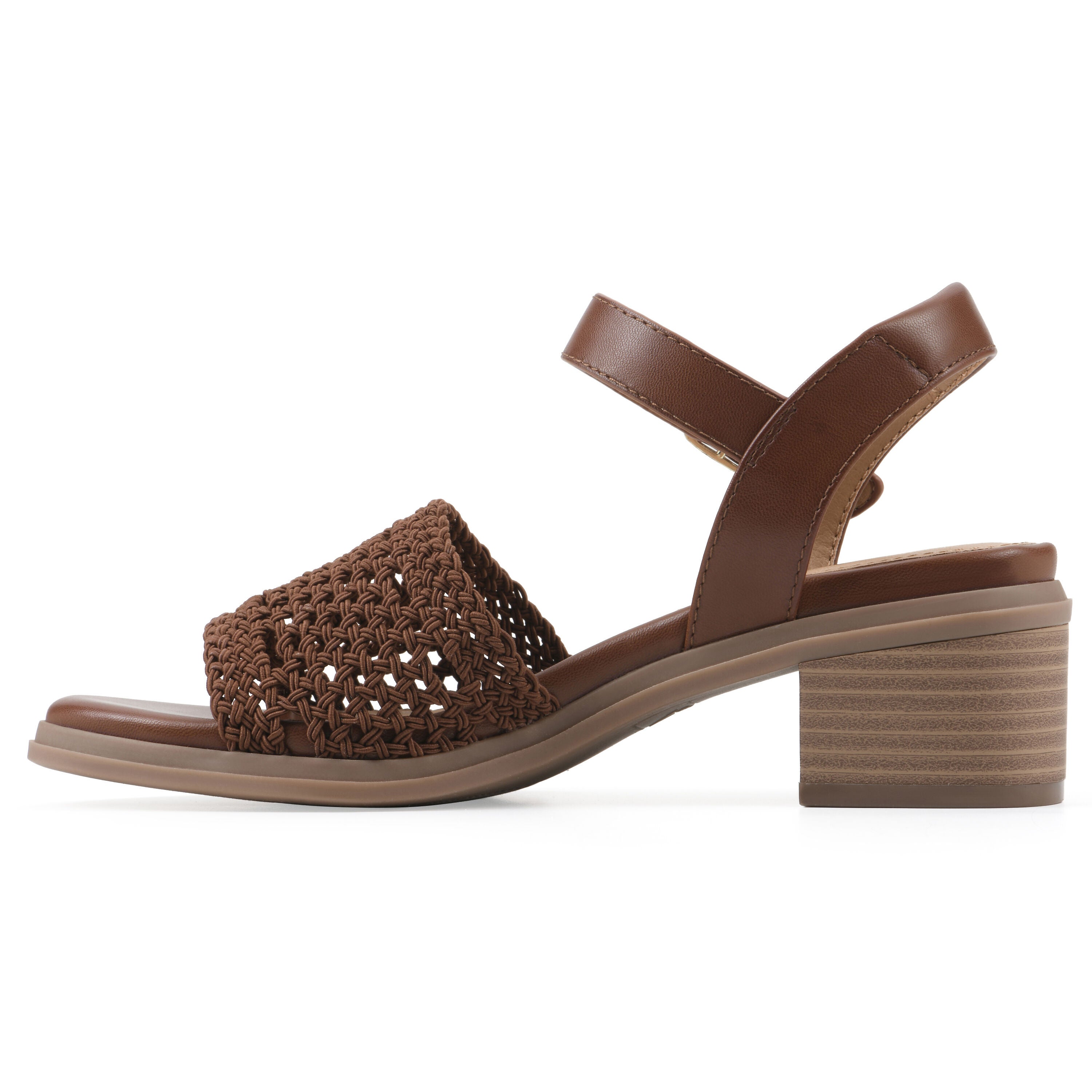 Cortland Block Heel Sandal, DARK TAN SMOOTH, alternate image number 3