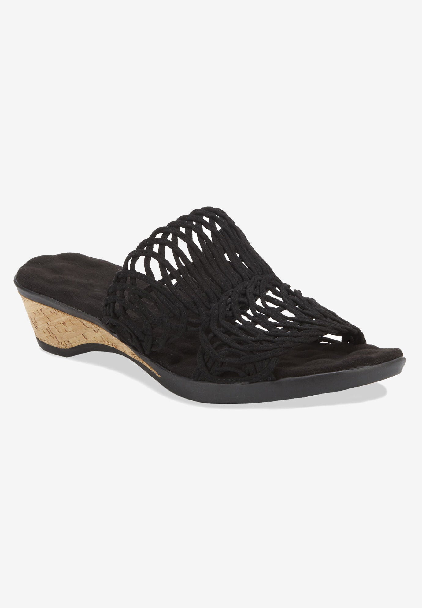 Kudos Wedge Sandal, BLACK FABRIC, hi-res image number 0