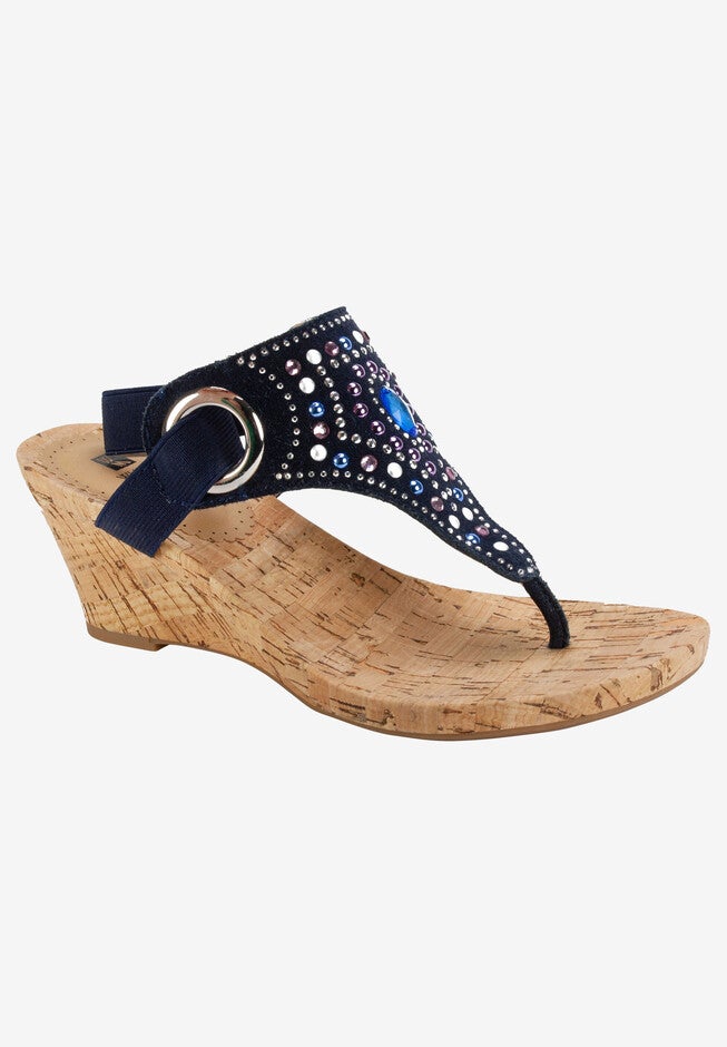 Adeline Sandal, BLUE FABRIC CORK, hi-res image number 0