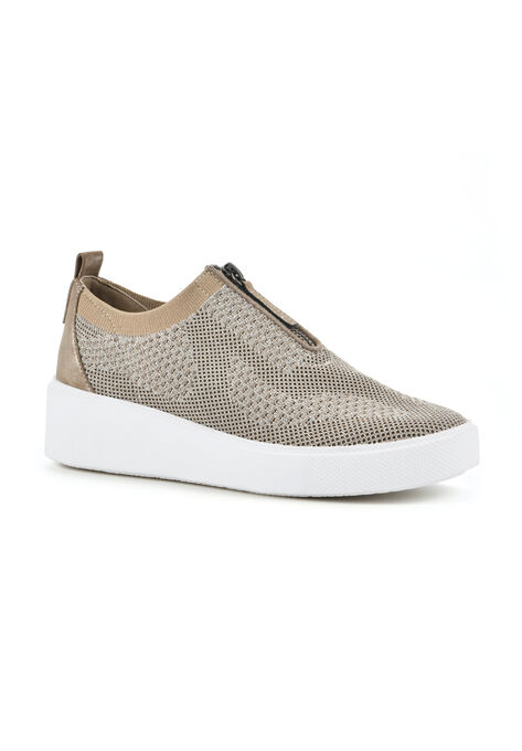White Mountain Dacey Platform Sneaker, GOLD FABRIC, hi-res image number null