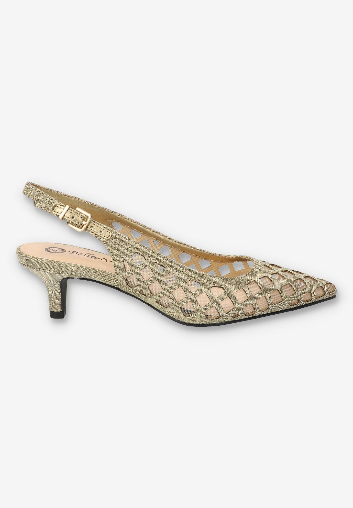 Noel Slingback Pump, GOLD GLITTER, alternate image number 2