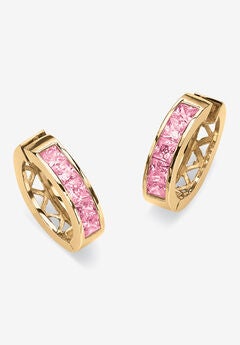 Birthstone Gold-Plated Huggie Earrings