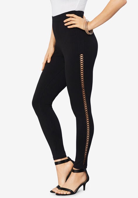Crochet Essential Stretch Legging, BLACK, hi-res image number null