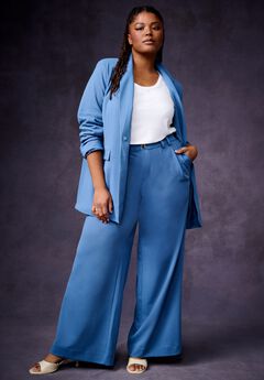 Pleated Wide-Leg Trousers