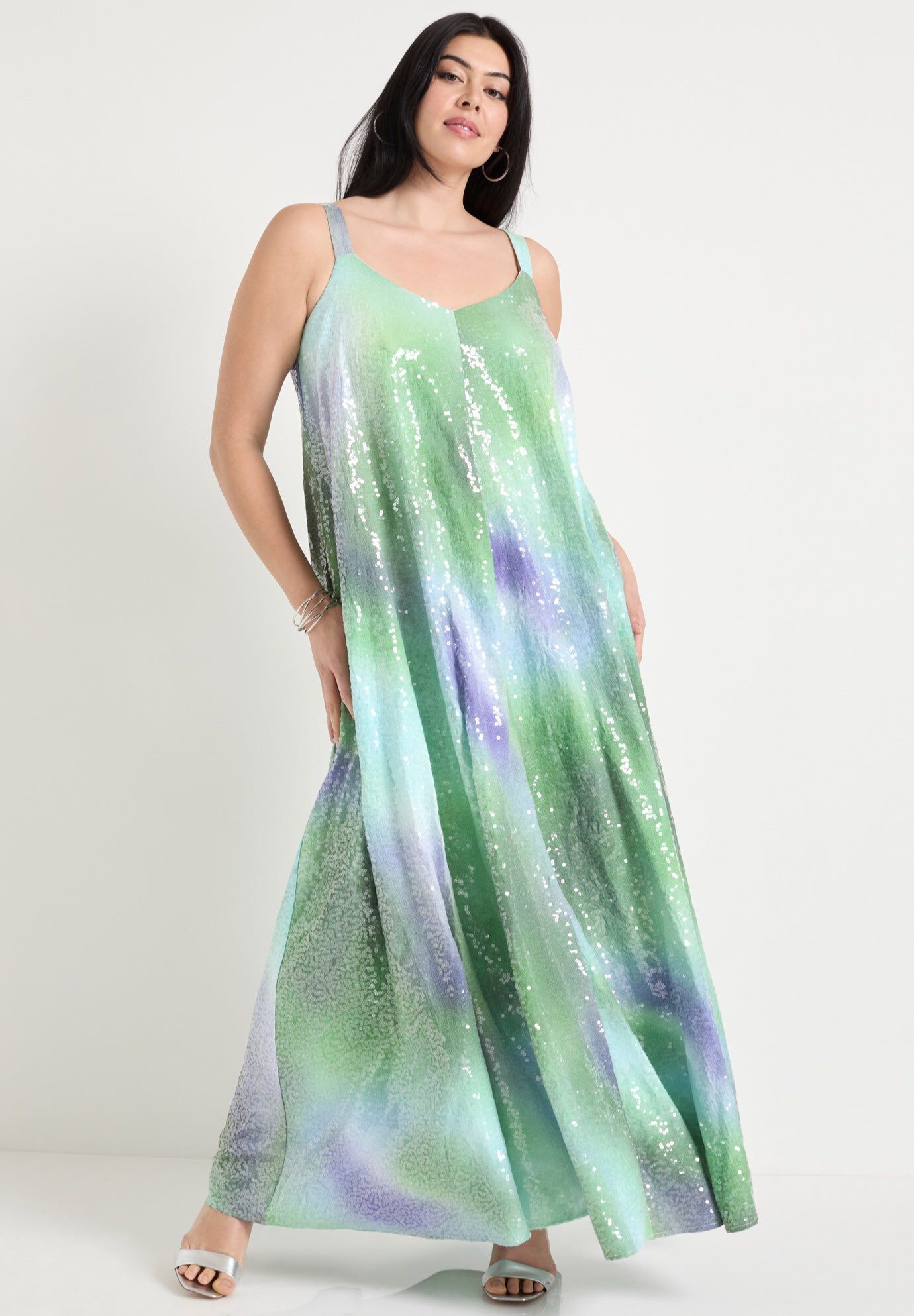 Sequin Swing Maxi Dress