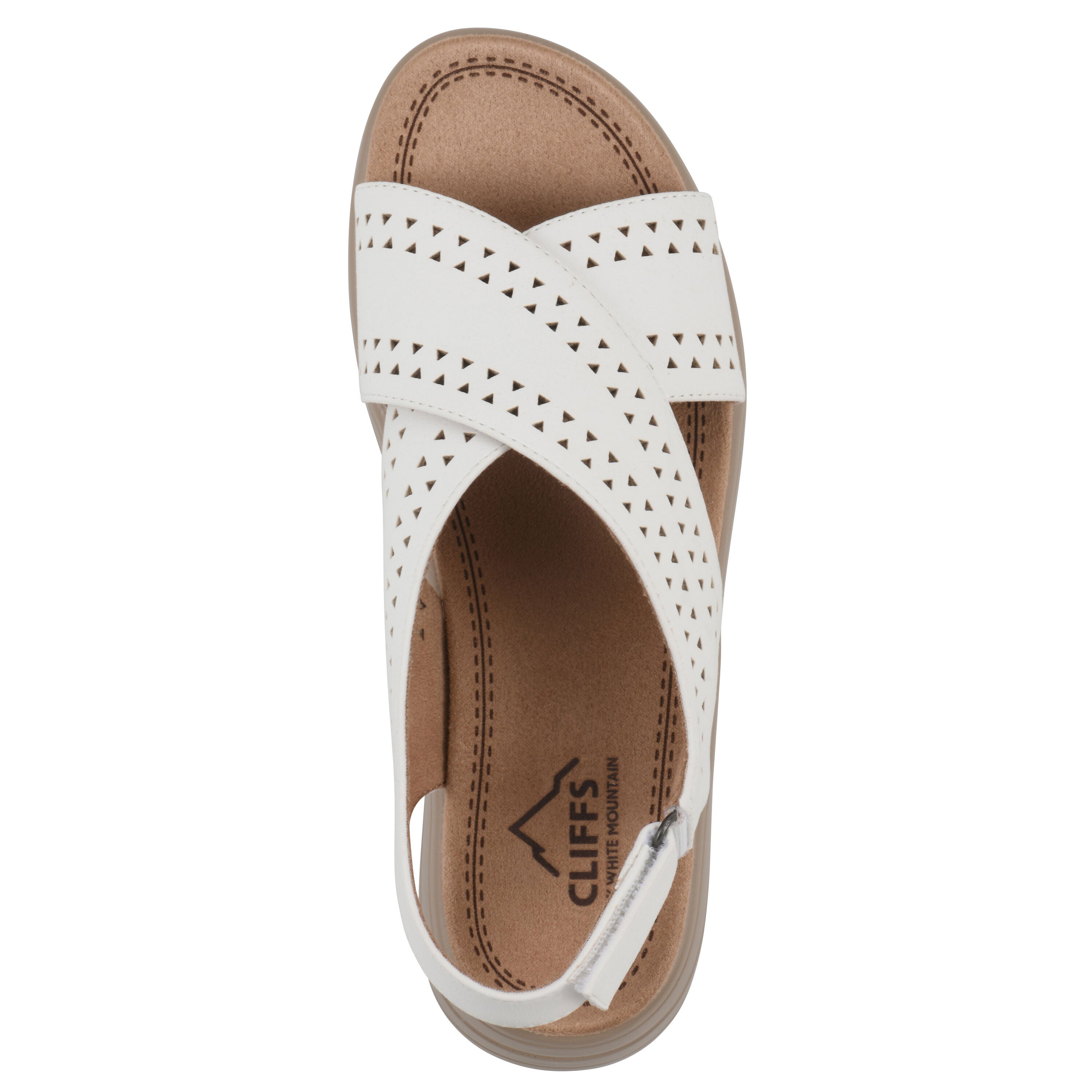 Haniya Flatform Sandal, WHITE NUBUCK, alternate image number 4
