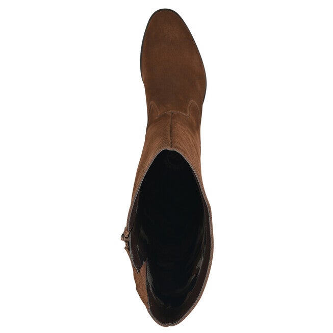 Tater Heeled Tall Shaft Boot, HAZEL SUEDE, alternate image number null