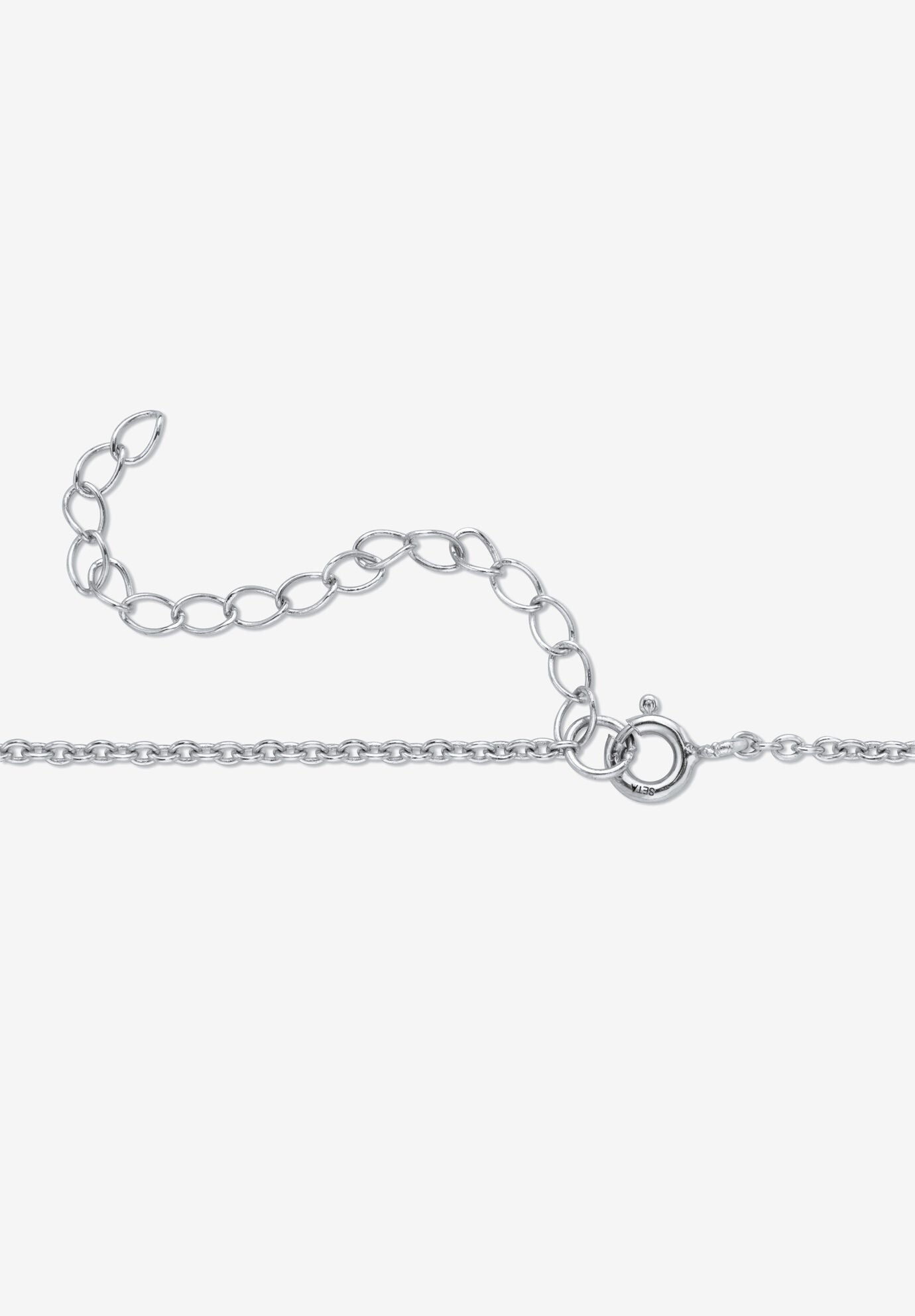 .925 Sterling Silver Diamond Accent "Mom" Pendant Necklace 18 inches - 20 inches, , on-hover image number 1