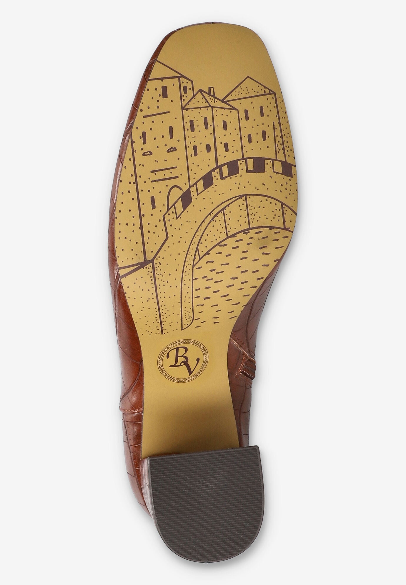 Wilma Square Toe Ankle Boot, TAN CROCO, alternate image number 5