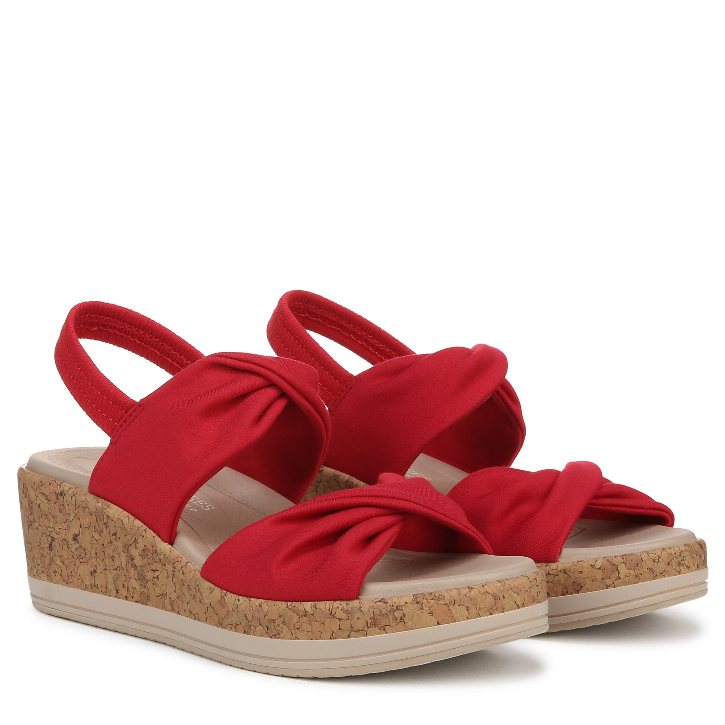 Riley Slingback Wedge Sandal, FIRE RED, alternate image number 2