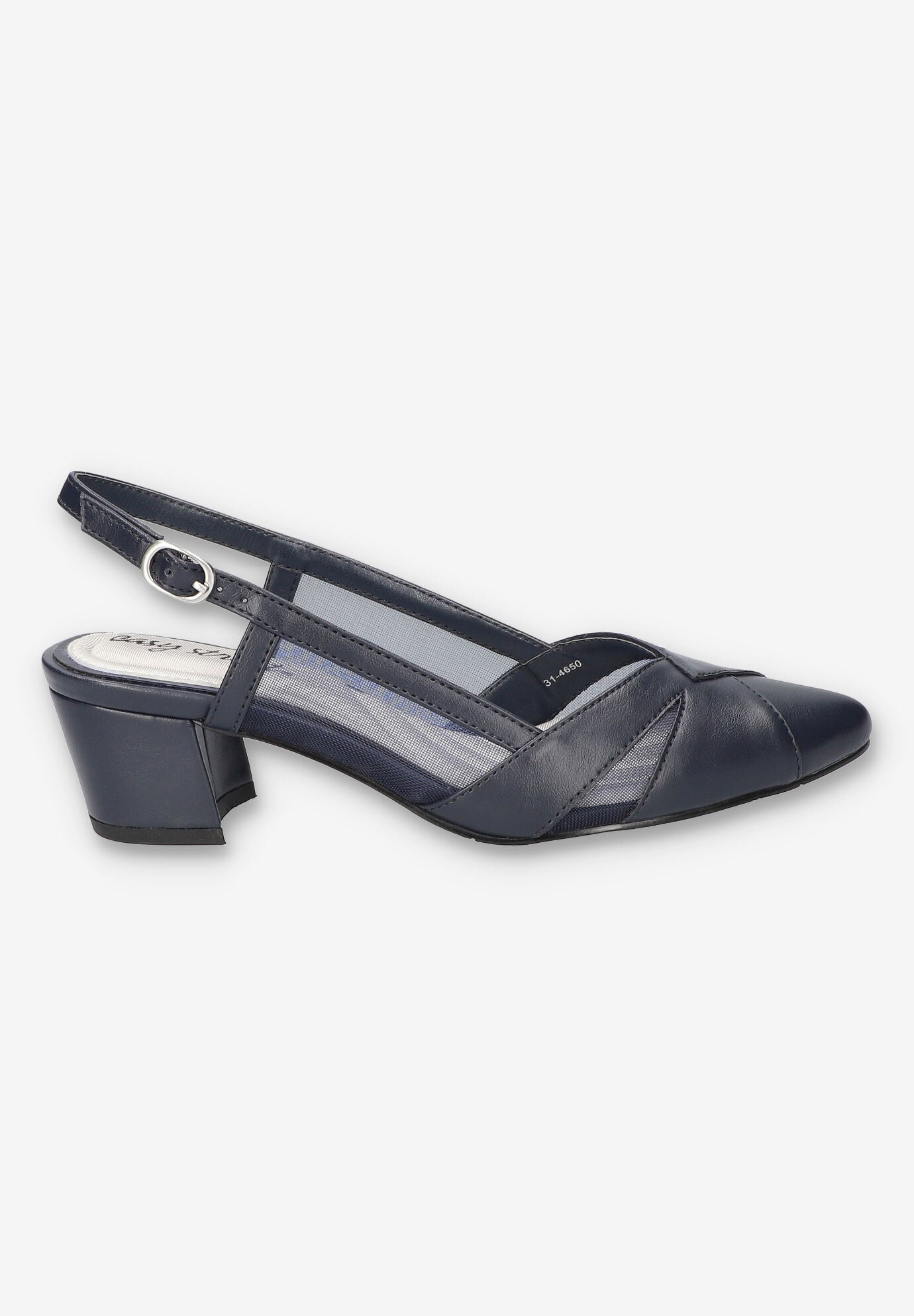 Avena Block Heel Slingback Pump, NAVY, alternate image number 3