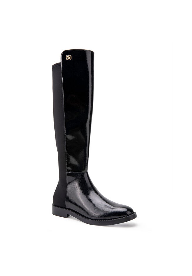 Trapani Tall Calf Boot, BLACK PATENT, hi-res image number null