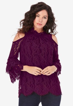 Lace Cold-Shoulder Top