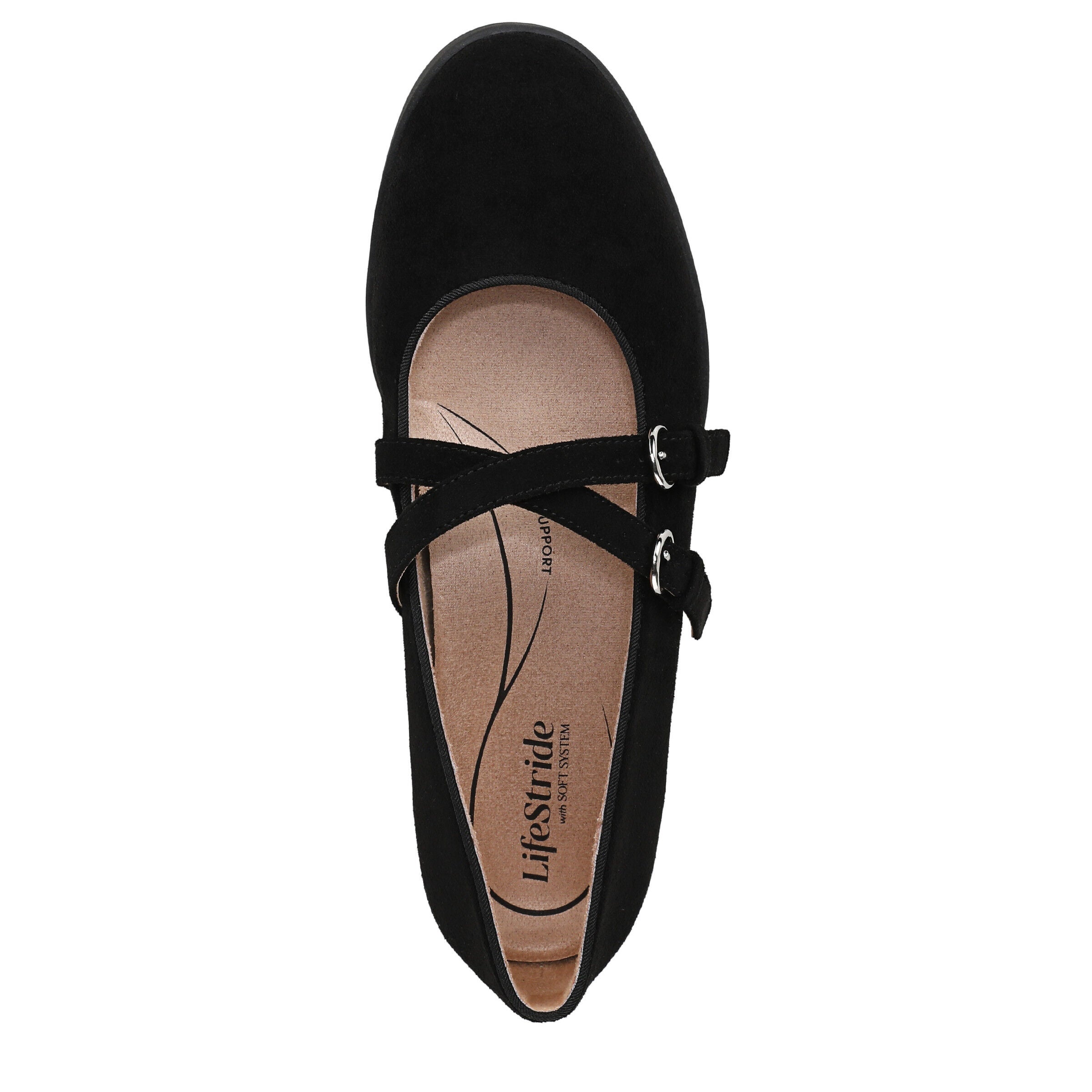 Marnie Mary Jane Flat, BLACK MICROSUEDE, alternate image number 6