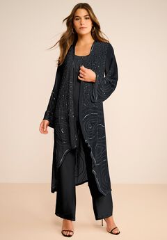 Black Plus Size Pull On Pants