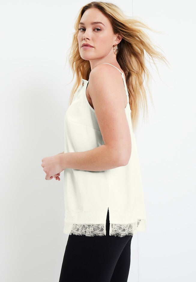 Lace-Trim Cami, , alternate image number null
