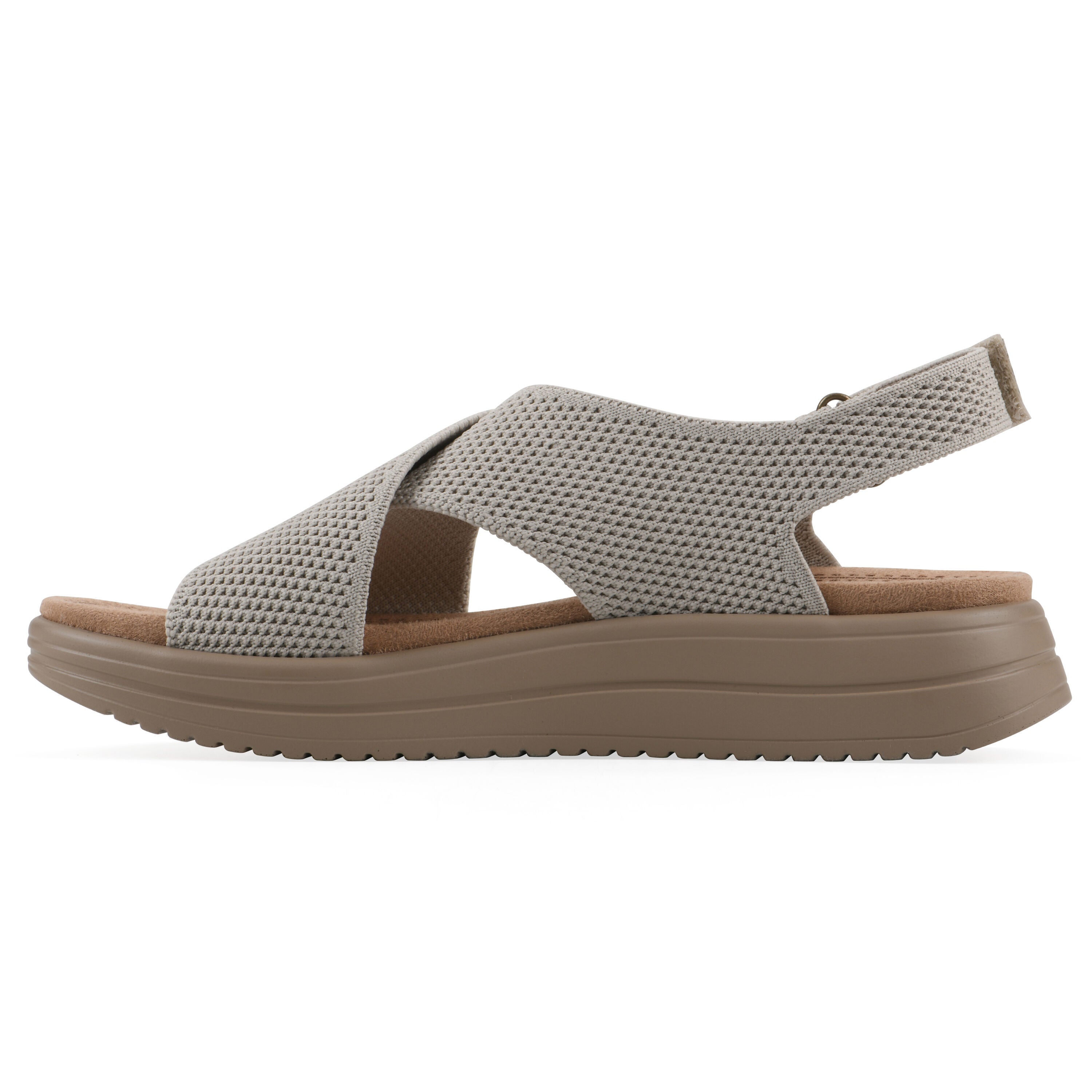 Harleen Flatform Sandal, OFF WHITE FABRIC, alternate image number 3