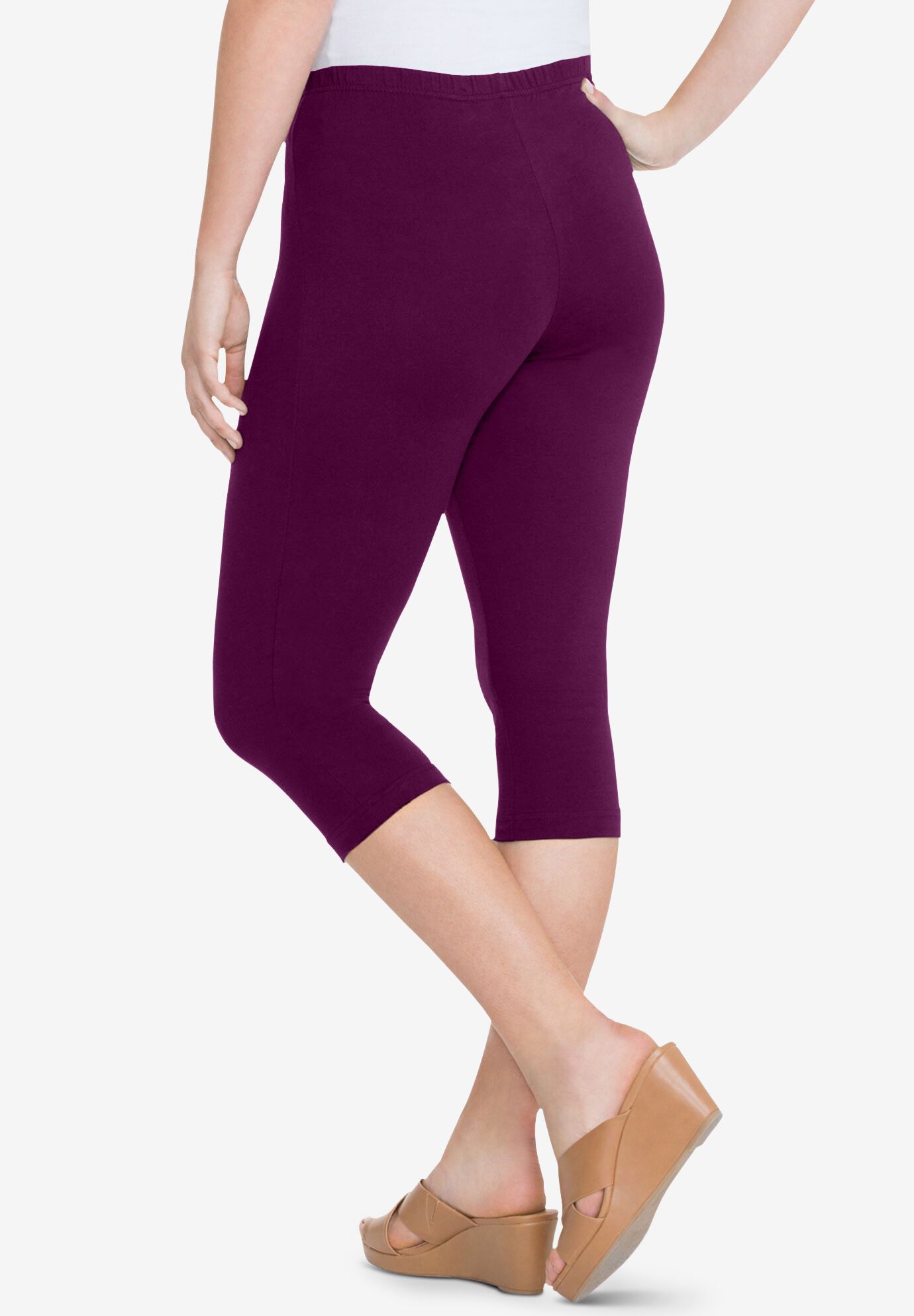 Cotton stretch capri leggings best sale