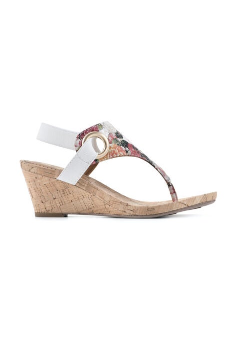 White Mountain Aida Cork Wedge Sandal, , alternate image number null