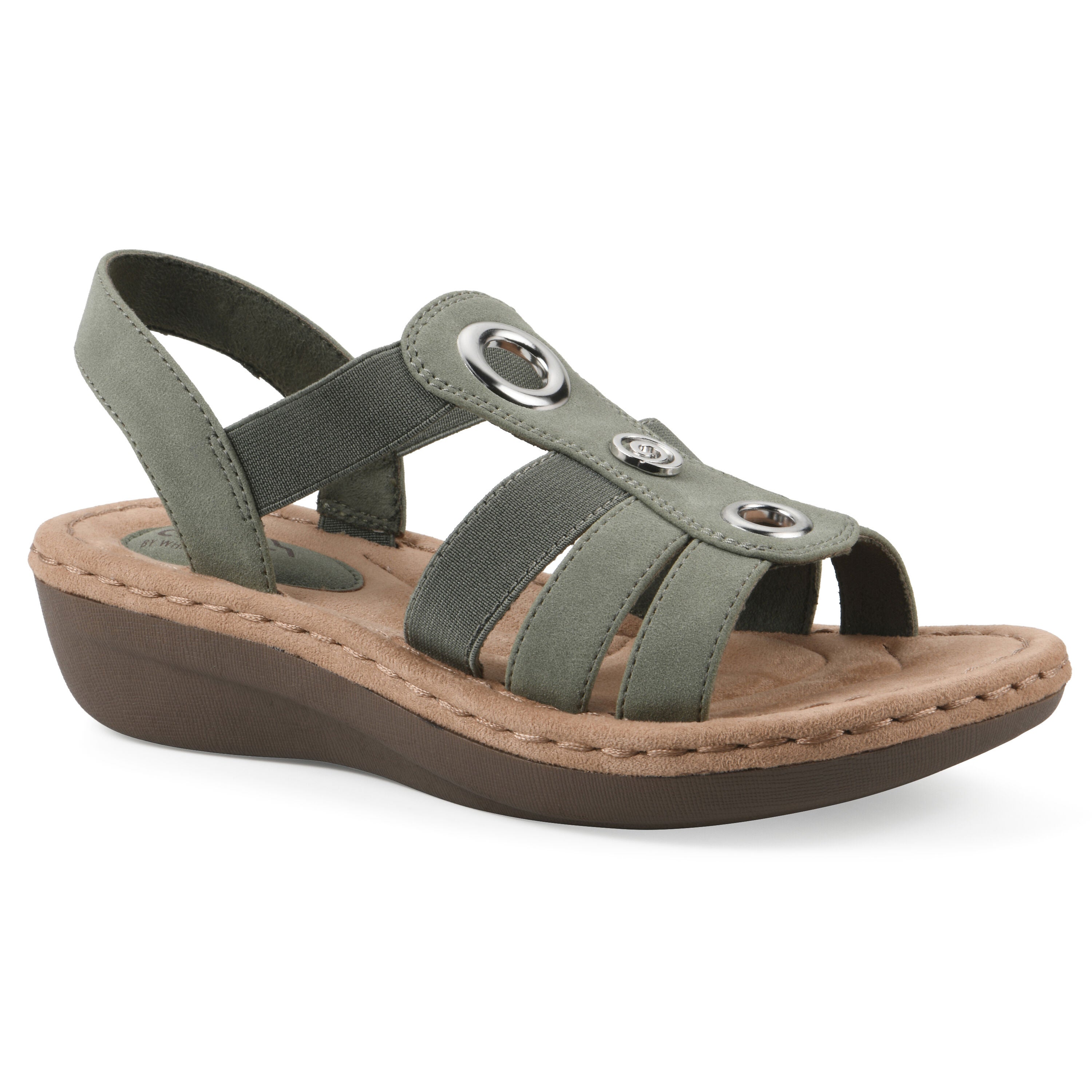 Casimir Mini Wedge Sandal, SAGE NUBUCK, hi-res image number 0