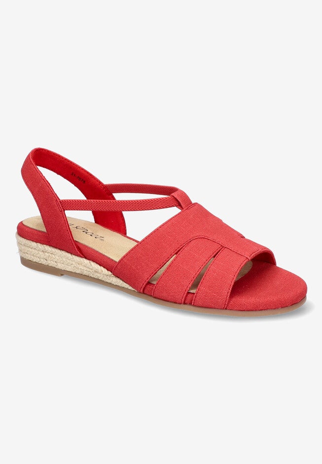 Yesenia Espadrille Sandal, RED LINEN PRINT, hi-res image number null